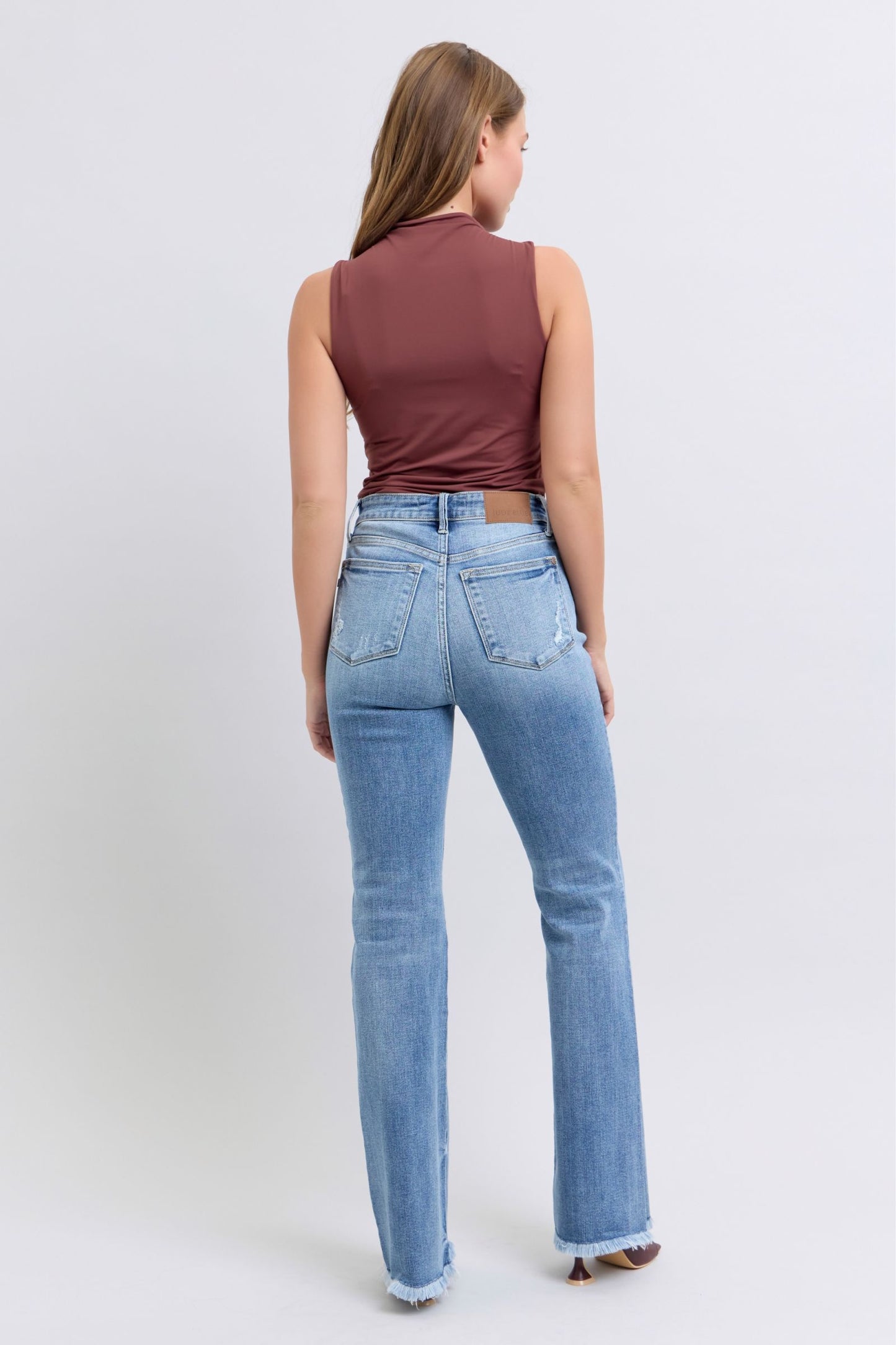 Judy Blue Full Size Raw Hem High Rise Bootcut Jeans Apparel Apparel Judy Blue Ship from USA TikTok Trendsi Trendsi https://www.cyberehub.com