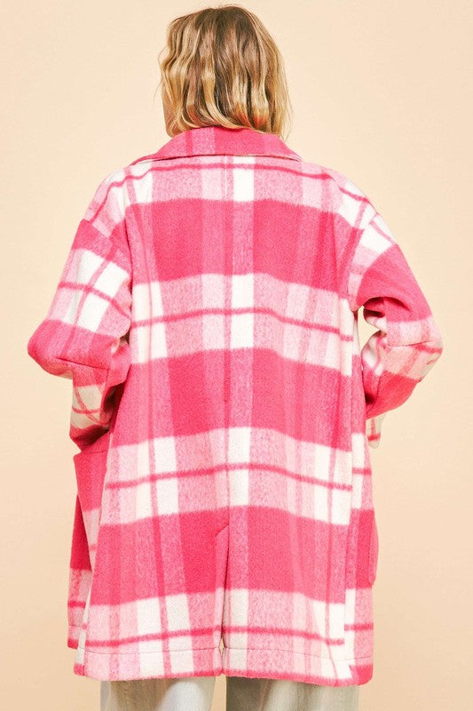 Davi & Dani Plaid Open Front Drop Shoulder Longline Coat Apparel Davi & Dani Featured Ship from USA Tiktok Trendsi USA USPS Walmart Trendsi https://www.cyberehub.com