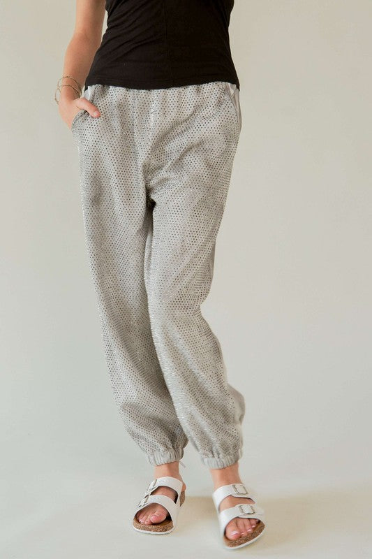 Davi & Dani Rhinestone Elastic Waist Joggers Apparel Apparel Davi & Dani Ship from USA TikTok Trendsi Trendsi https://www.cyberehub.com