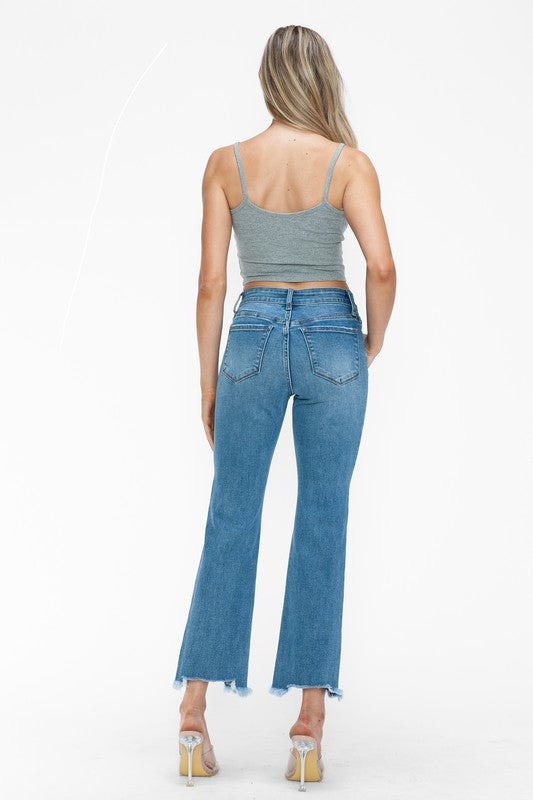 bytos Raw Hem Distressed Mid Rise Crop Jeans Apparel Apparel bytos Ship from USA TikTok Trendsi Trendsi https://www.cyberehub.com