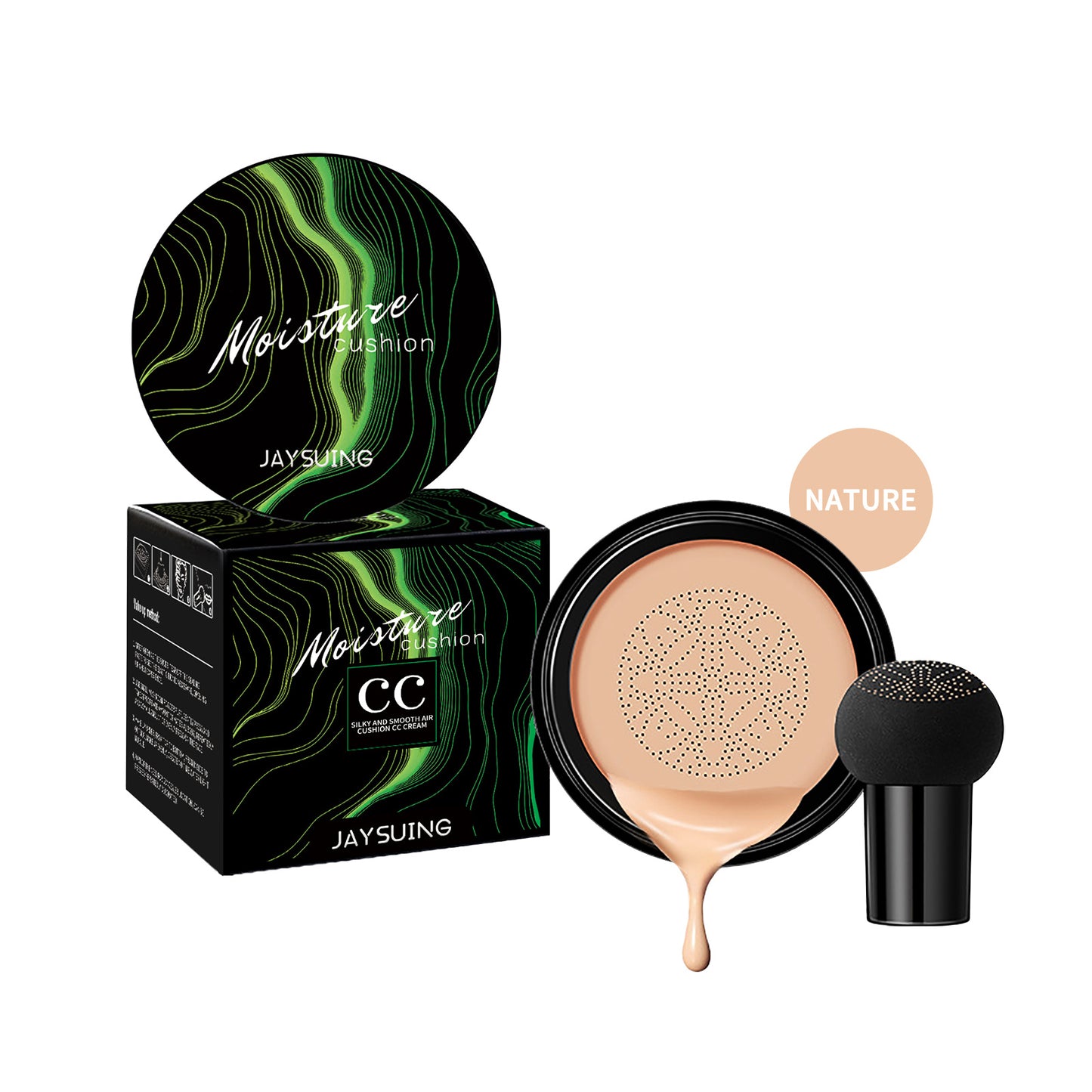 Jayswing Mushroom Head Air Cushion Concealer, Natural Moisturizing, Brightening Skin Tone, Lasting Foundation Make-up Natural Health Beauty CJ USa USPS Muqe https://www.cyberehub.com