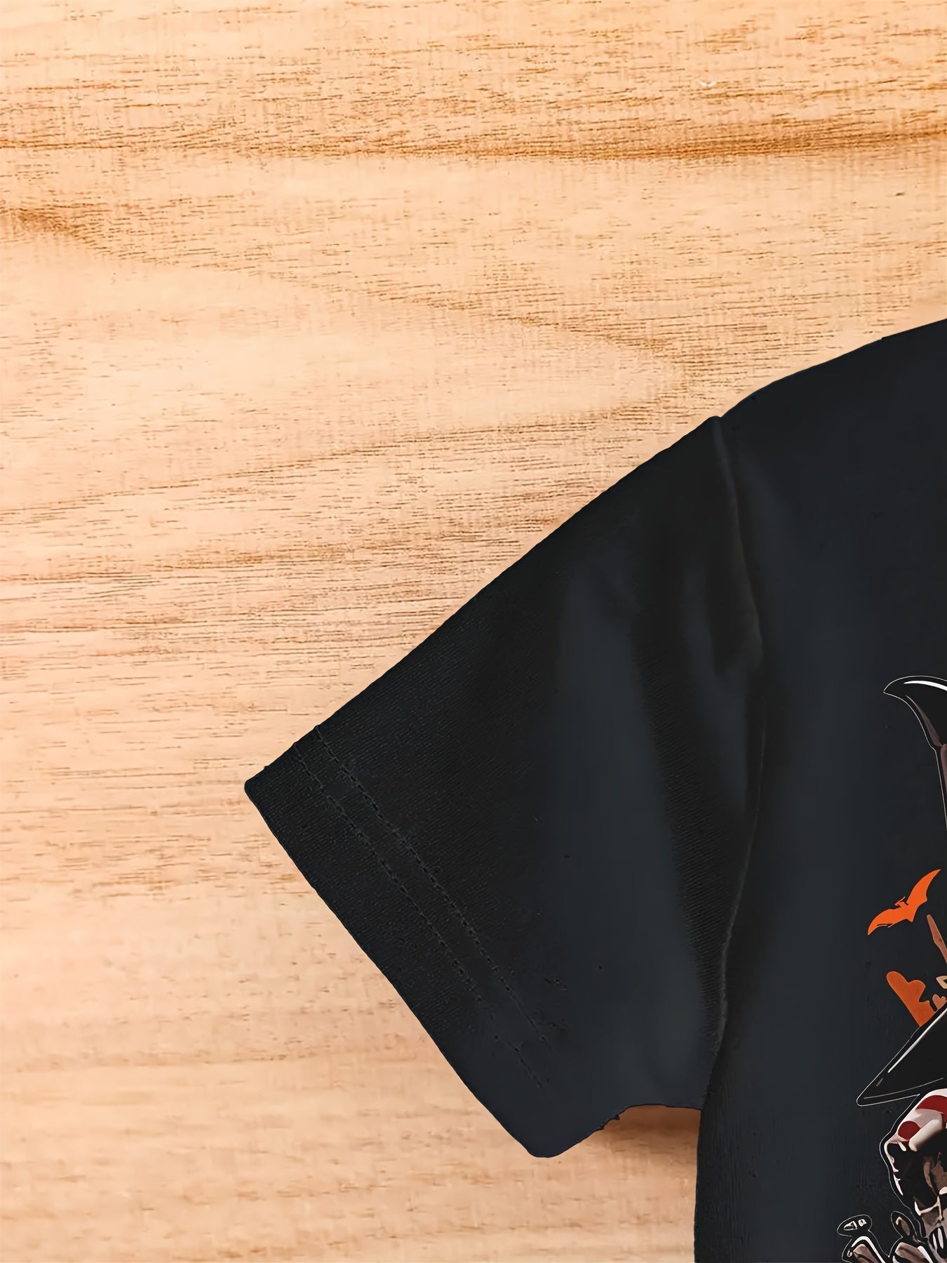 Men's Casual Polyester Round Neck T-shirt With 3D Shark And Halloween Pumpkin Patterns, Fitted Knit Fabric, Slightly Elastic Apparel/Shirt/Graphic Shirt SNULLO https://www.cyberehub.com