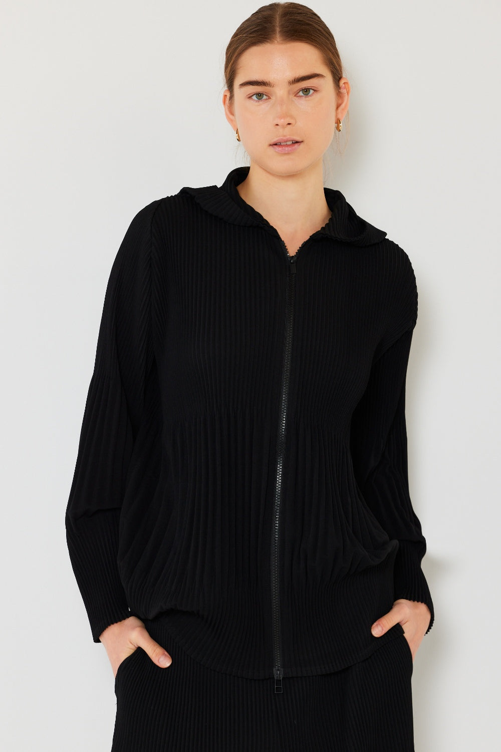 Marina West Swim Pleated Unisex Plisse Jacket with 2 Way Zipper Black Shirt Apparel Clothing Tops Marina West Swim Ship from USA Shirts USA Women Trendsi https://www.cyberehub.com