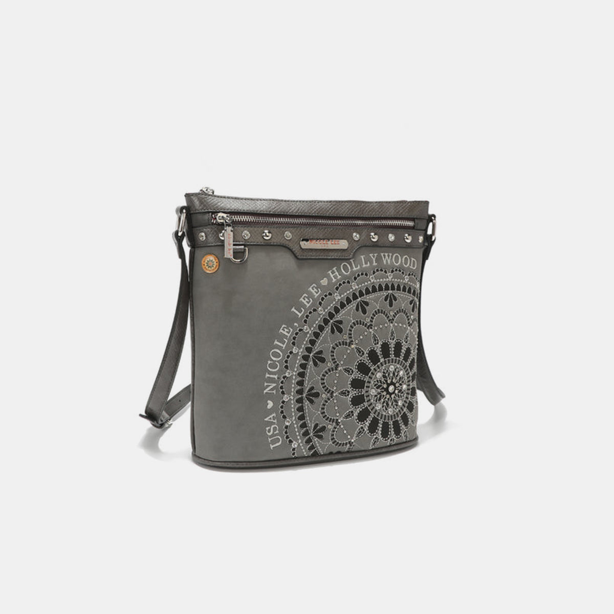 Nicole Lee USA Metallic Stitching Embroidery Inlaid Rhinestone Crossbody Bag Bag Bag Nicole Lee USA Ship from USA Women Trendsi https://www.cyberehub.com