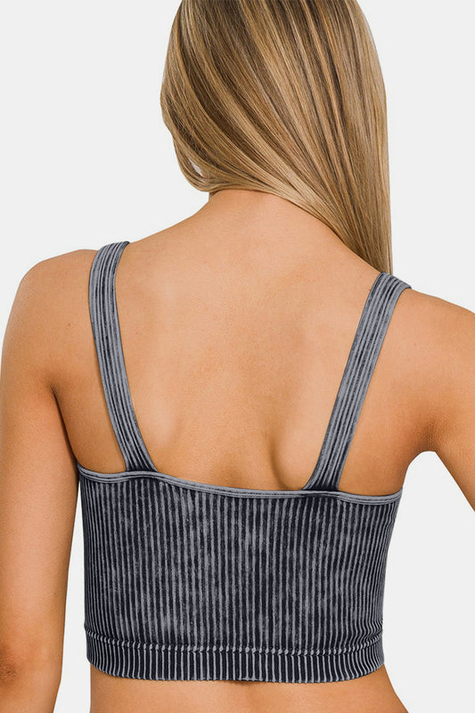 Zenana Washed Ribbed Cropped V-Neck Tank Tops/Jackets/Sweaters Clothing Tops Ship from USA TikTok Trendsi USPS Walmart Zenana Trendsi https://www.cyberehub.com