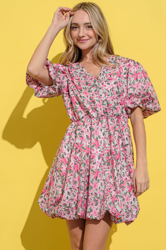 And The Why Full Size Floral Surplice Puff Sleeve Dress Apparel/Dress And The Why Dress Ship from USA TikTok Trendsi USPS Walmart Walmart Apparel Trendsi https://www.cyberehub.com