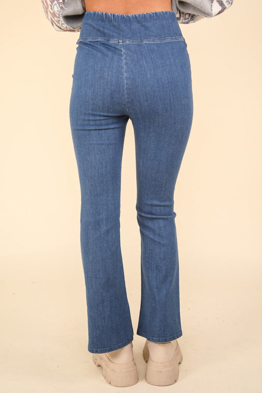 VERY J Washed Denim Stretchy Crossover Waist Leggings Bottoms Bottoms Clothing Pants Ship from USA VERY J Women Trendsi https://www.cyberehub.com