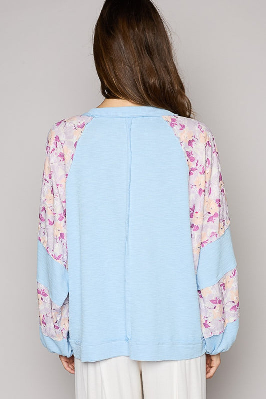 POL Round Neck Balloon Floral Long Sleeve Top Apparel/Tops POL Ship from USA TikTok Tops Trendsi USPS Walmart Walmart Apparel Trendsi https://www.cyberehub.com