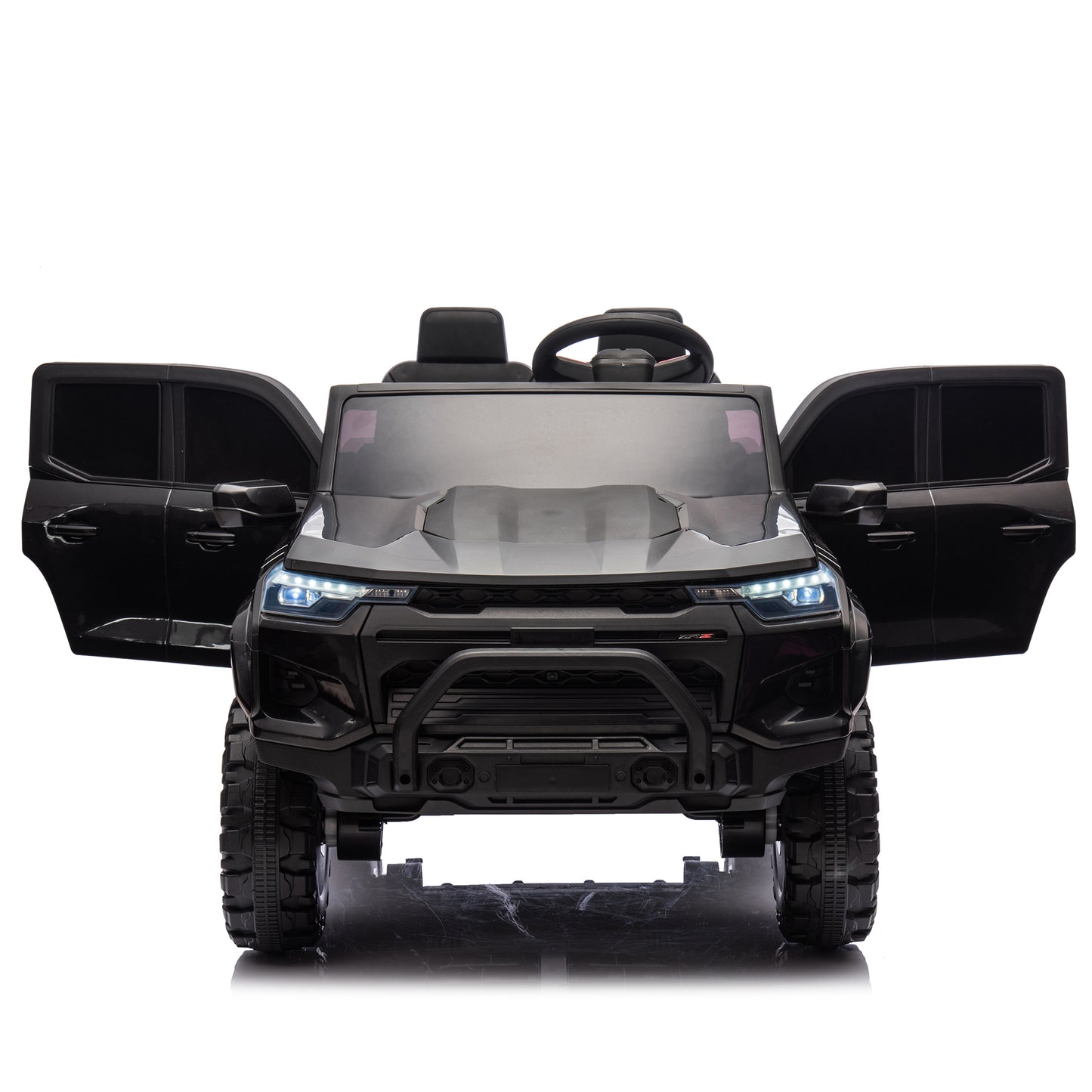 24V10A Two-seater Kids Ride On Electric Pickup, kids ride on toy W/parents remote control,4WD 800W motors,Two Safety belts,High Gate Safety Design,USB,Bluetooth, Speed 2.49-3.73MPH for kids aged 3+. Giga Kids Toys Giga https://www.cyberehub.com