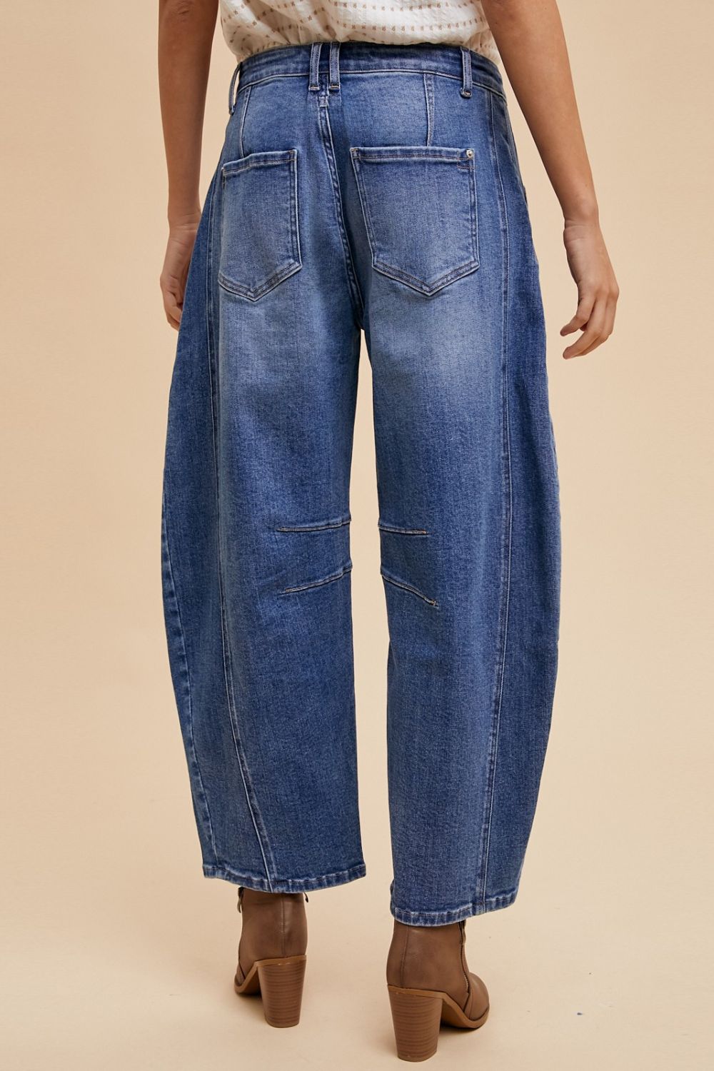 Annie Wear Mid Rise Barrel Leg Jeans with Pockets Apparel Annie Wear Apparel Ship from USA TikTok Trendsi Trendsi https://www.cyberehub.com