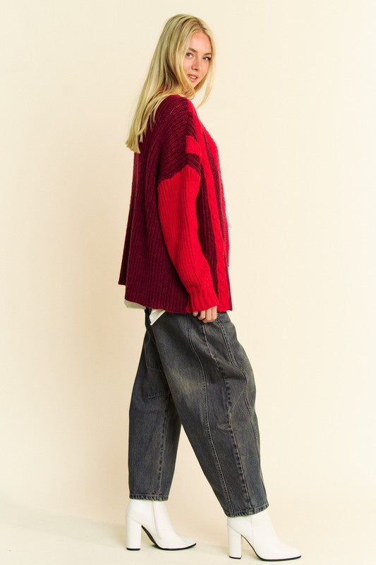 Davi & Dani Cable-Knit Color Block Open Front Cardigan Tops/Jackets/Sweaters Clothing Tops Davi & Dani Ship from USA TikTok Trendsi USPS Walmart Trendsi https://www.cyberehub.com