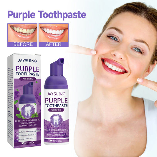 Jaysuing Purple Tooth Whitening Toothpaste, Brightens Teeth Cleans Stains And Relieves Bad Breath Beautiful Teeth Toothpaste Health & Beauty Health & Beauty Under 10 UniversalMaax https://www.cyberehub.com