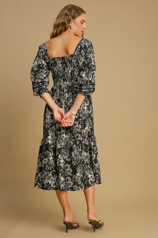 Umgee Ruffle Hem Flower Printed V-Neck Dress Apparel/Dress Dress Ship from USA TikTok Trendsi Umgee USA USPS Walmart Walmart Apparel Trendsi https://www.cyberehub.com