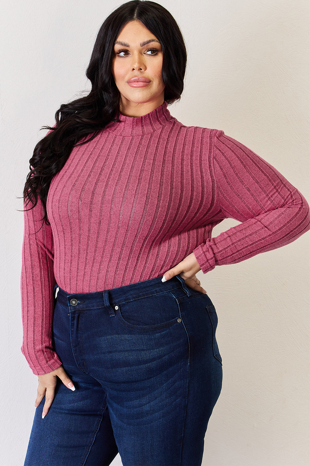 Basic Bae Full Size Ribbed Mock Neck Long Sleeve T-Shirt Apparel/Tops Basic Bae Ship from USA TikTok Tops Trendsi USPS Walmart Walmart Apparel Trendsi https://www.cyberehub.com