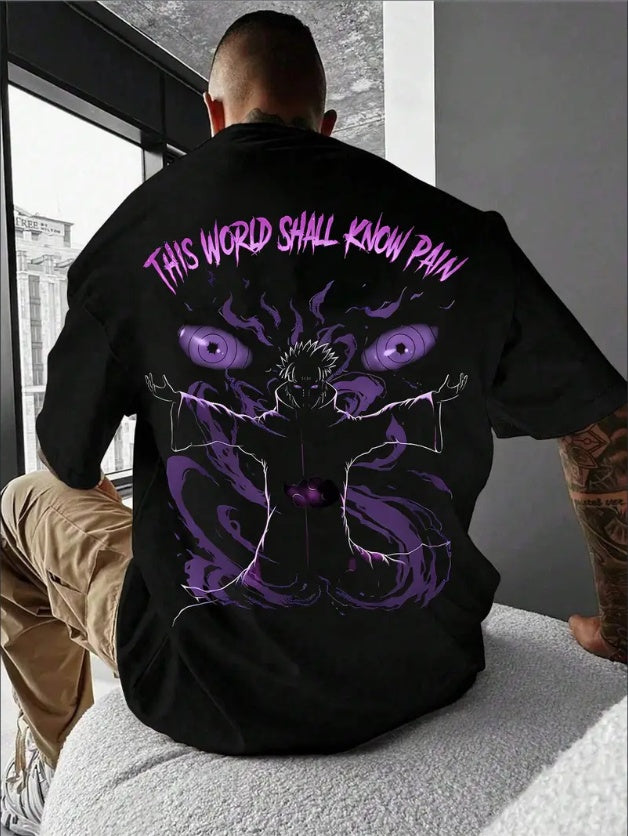 Men's Creative Anime-Inspired Casual T-Shirt - Comfortable Crew Neck, Short Sleeve, Regular Fit, Machine Washable - Perfect For Casual Attire Apparel/Shirt/Graphic Shirt SNULLO https://www.cyberehub.com