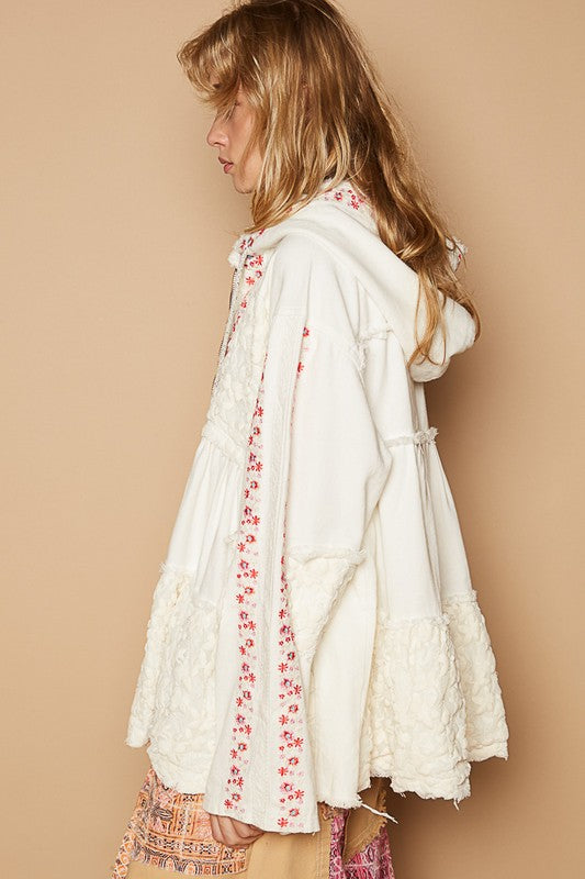 POL Embroidered Lace Patch Zip Up Hooded Jacket Apparel Apparel POL Ship from USA TikTok Trendsi Trendsi https://www.cyberehub.com