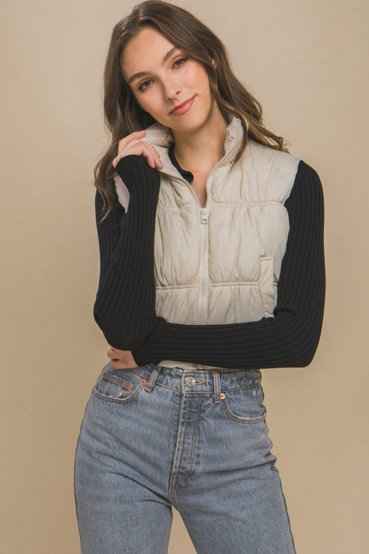 Love Tree Zip Up Turtleneck Cropped Vest Coat Tops/Jackets/Sweaters Clothing Tops LOVE TREE Ship from USA TikTok Trendsi USPS Walmart Trendsi https://www.cyberehub.com