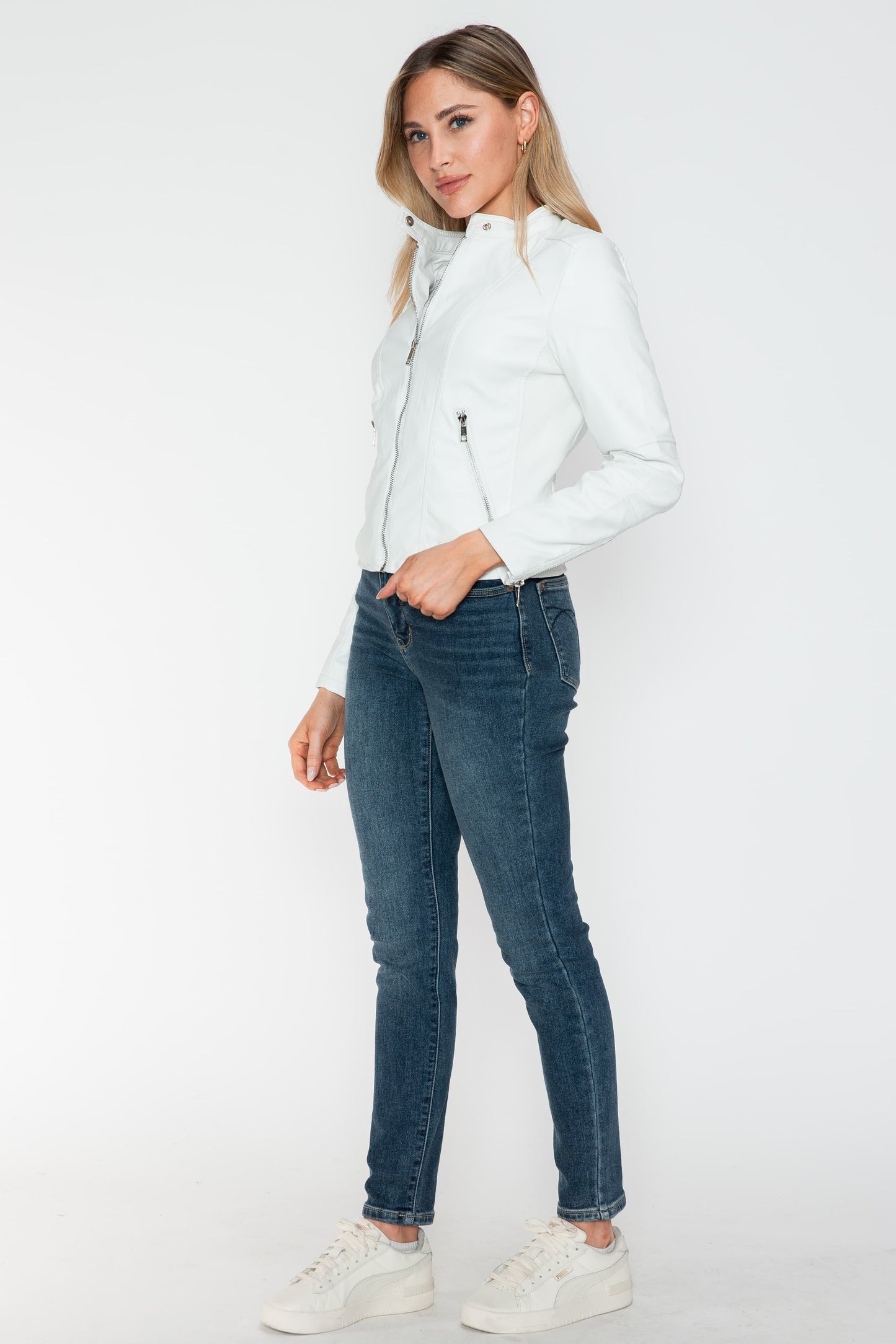 Snobbish PU Leather Zip Up Jacket with Pockets Tops/Jackets/Sweaters Clothing Tops Ship from USA Snobbish TikTok Trendsi USPS Walmart Trendsi https://www.cyberehub.com