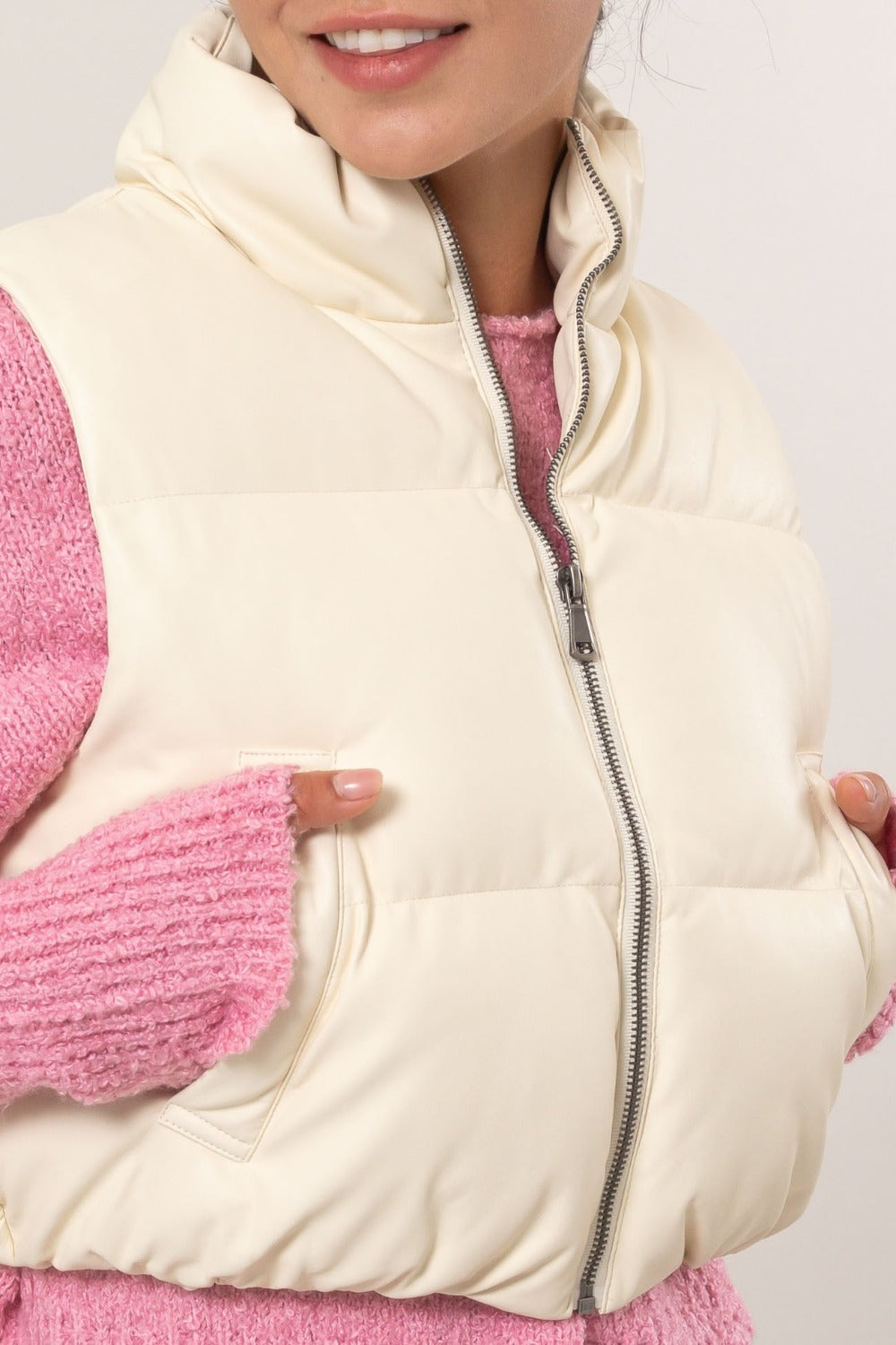 HYFVE Pocketed Solid Vest Coat Shirt Apparel Clothing Tops HYFVE Ship from USA Shirts USA Women Trendsi https://www.cyberehub.com