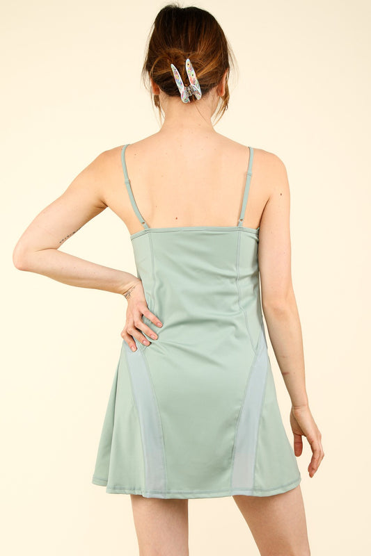 VERY J Mesh Detail Tennis Mini Active Dress with Shorts Inside Apparel/Dress Dress Ship from USA TikTok Trendsi USPS VERY J Walmart Walmart Apparel Trendsi https://www.cyberehub.com