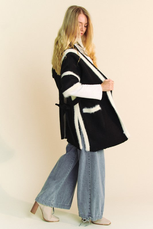 Davi & Dani Fuzzy Trim Open Front Loose Fit Cardigan Tops/Jackets/Sweaters Clothing Tops Davi & Dani Ship from USA TikTok Trendsi USPS Walmart Trendsi https://www.cyberehub.com