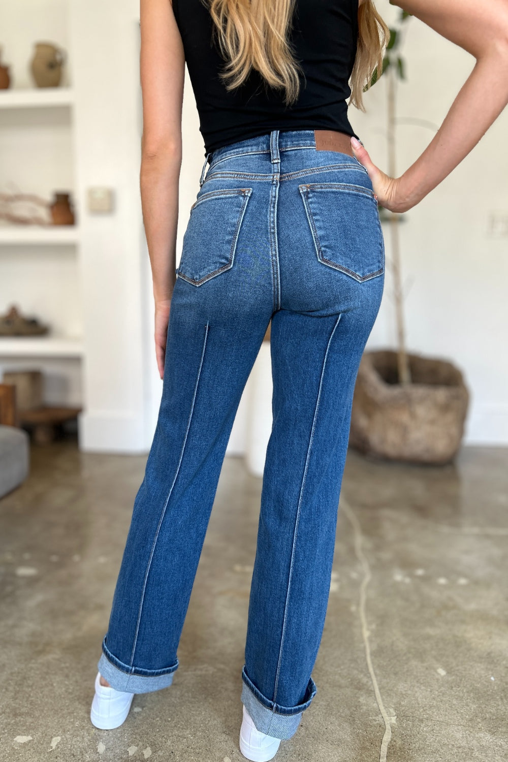 Judy Blue Full Size High Waist Front Seam Detail Straight Jeans Bottoms Bottoms Clothing Judy Blue Ship from USA Women Trendsi https://www.cyberehub.com