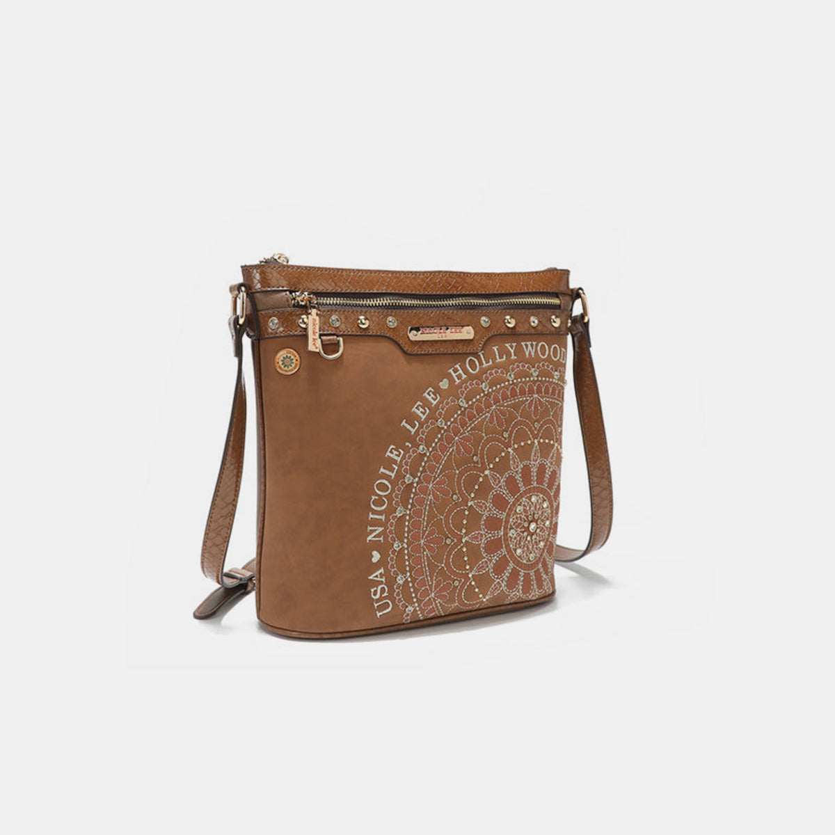 Nicole Lee USA Metallic Stitching Embroidery Inlaid Rhinestone Crossbody Bag Bag Bag Nicole Lee USA Ship from USA Women Trendsi https://www.cyberehub.com