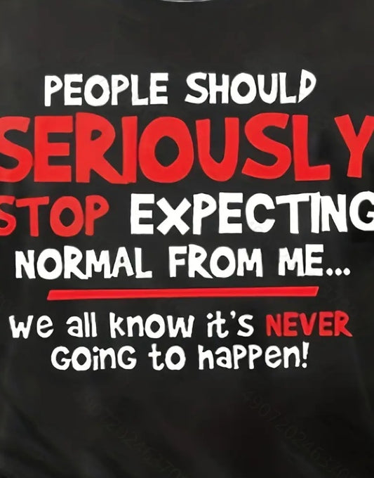 Interesting Slogan Pattern Printed Men's T-shirt, Graphic T-shirt Men's Summer Clothing, Men's Clothing Apparel/Shirt/Graphic Shirt SNULLO https://www.cyberehub.com