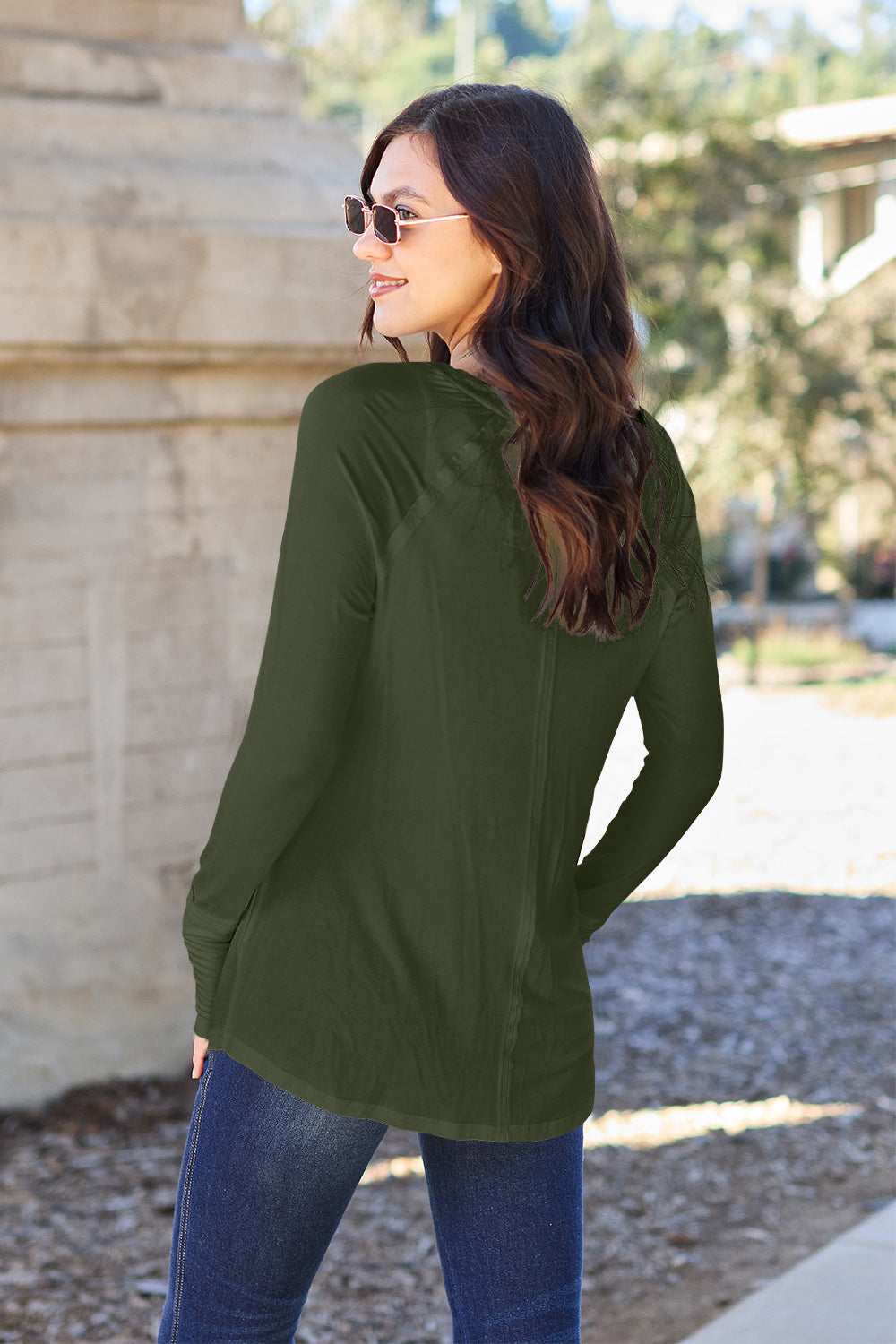 Basic Bae Full Size Round Neck Long Sleeve T-Shirt Apparel/Tops Basic Bae Ship from USA TikTok Tops Trendsi USPS Walmart Walmart Apparel Trendsi https://www.cyberehub.com