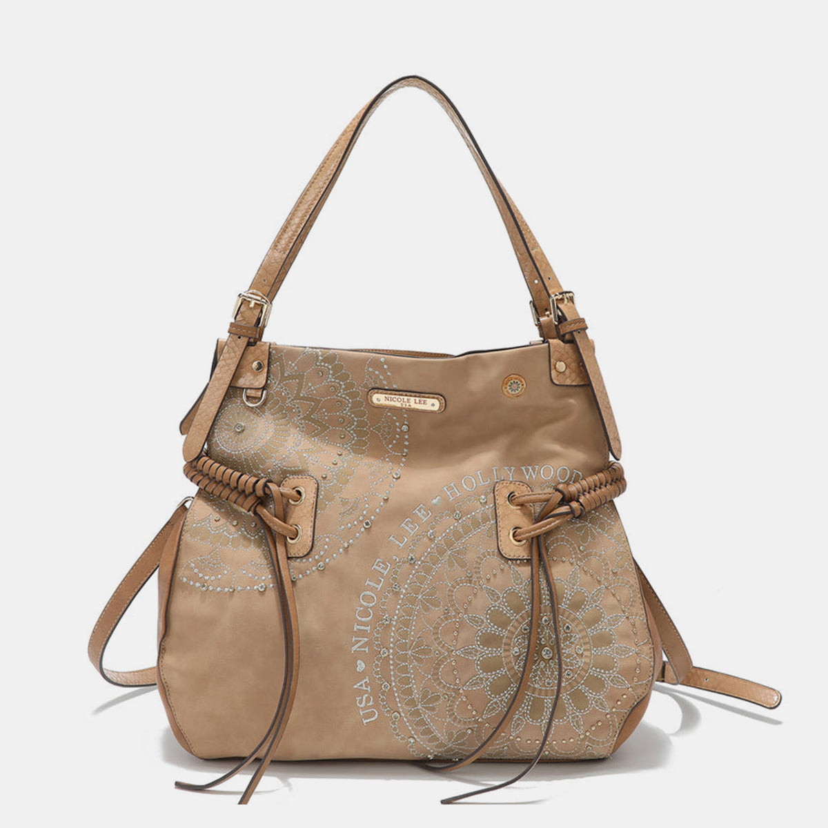Nicole Lee USA Side Braided Tassel Inlaid Rhinestone Embroidery Hobo Bag Bag Bag Nicole Lee USA Ship from USA Women Trendsi https://www.cyberehub.com