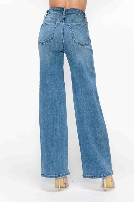 bytos Full Size High Rise Wide Leg Jeans with Pockets Apparel Apparel bytos Ship from USA TikTok Trendsi Trendsi https://www.cyberehub.com