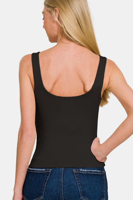 Zenana Double Layer Round Neck Tank Tops/Jackets/Sweaters Clothing Tops Ship from USA TikTok Trendsi USPS Walmart Zenana Trendsi https://www.cyberehub.com