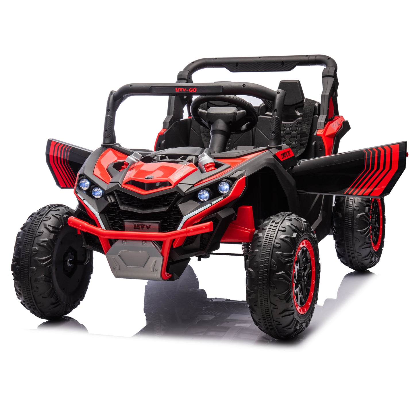 24V Two-Seater Kids Ride On UTV W/Parents Remote Control,Four-Wheel Suspension,Slow Start,Large wheel design,Anti-collision bar,Storage space,Music,USB,Bluetooth,Volume control,LED lights for Kids 3+. Giga Kids Toys Giga https://www.cyberehub.com