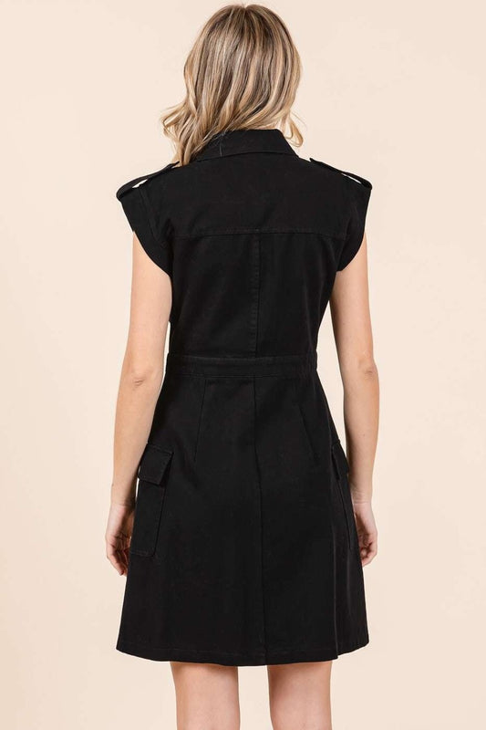 Mittoshop Cargo Pocket Half Button Mini Dress Apparel/Dress Dress Mittoshop Ship from USA TikTok Trendsi USPS Walmart Walmart Apparel Trendsi https://www.cyberehub.com