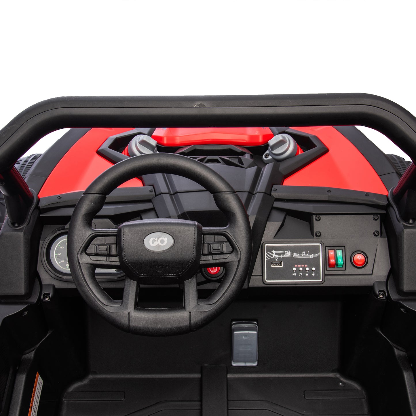 24V Two-Seater Kids Ride On UTV W/Parents Remote Control,Four-Wheel Suspension,Slow Start,Large wheel design,Anti-collision bar,Storage space,Music,USB,Bluetooth,Volume control,LED lights for Kids 3+. Giga Kids Toys Giga https://www.cyberehub.com