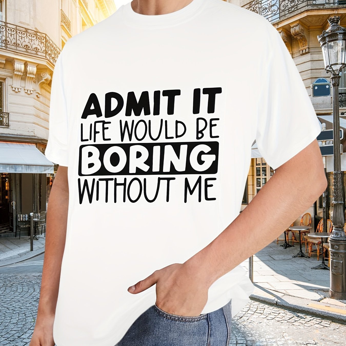 Admit It... Printed T-shirt, Men's T-shirt, Summer Casual Short Sleeved T-shirt White Apparel/Shirt/Graphic Shirt SNULLO https://www.cyberehub.com