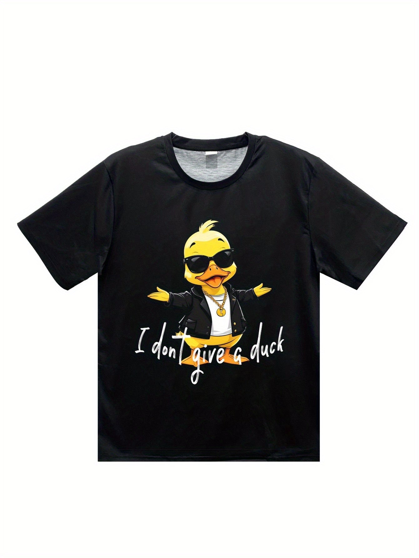 Men's Round Neck T-shirt, Printed With 'I Don't Care About Ducks' Pattern Apparel/Shirt/Graphic Shirt SNULLO https://www.cyberehub.com
