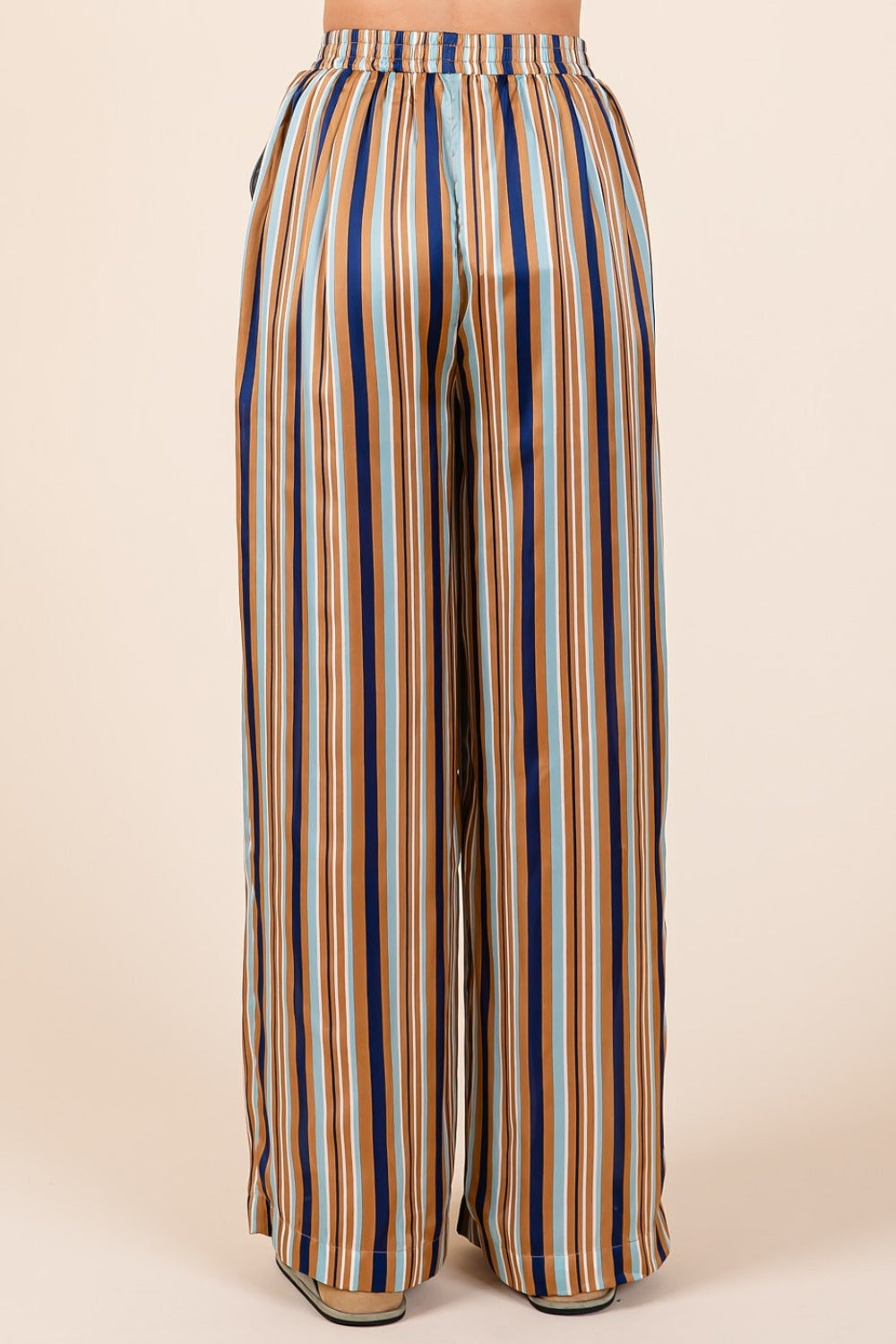 Mittoshop Striped Satin Elastic Waist Wide Leg Pants Bottoms Bottoms Clothing Mittoshop Pants Ship from USA Women Trendsi https://www.cyberehub.com