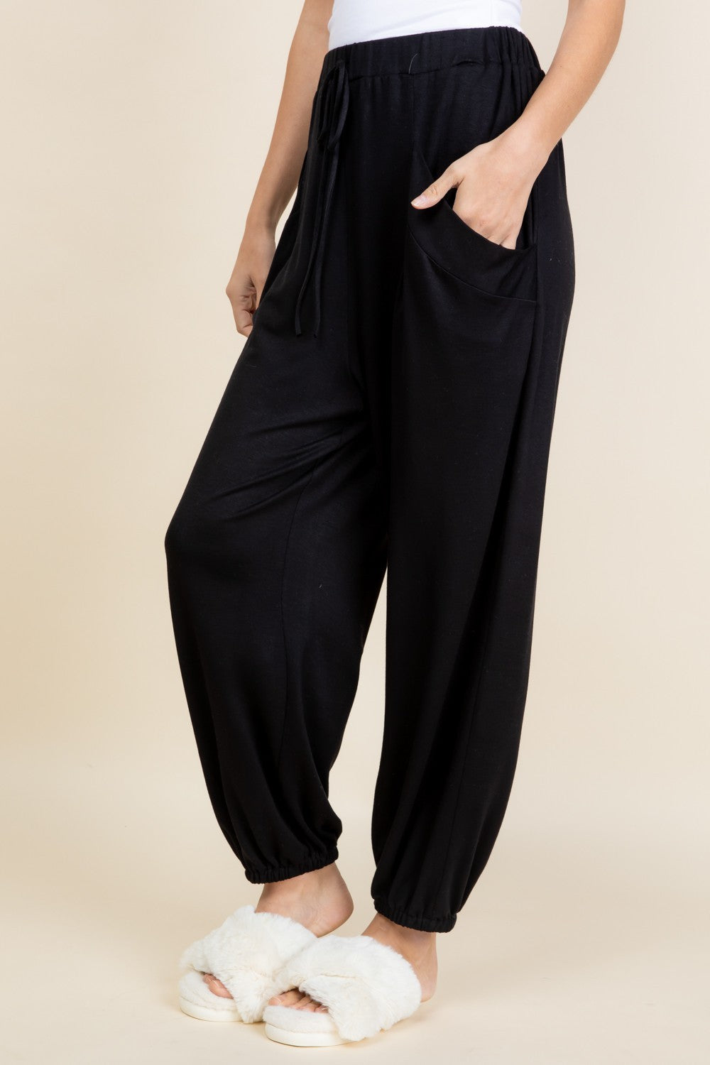 Super Lady Full Size Drawstring Elastic Waist Joggers with Pockets Tops/Jackets/Sweaters Clothing Tops Ship from USA Super Lady TikTok Trendsi USPS Walmart Trendsi https://www.cyberehub.com