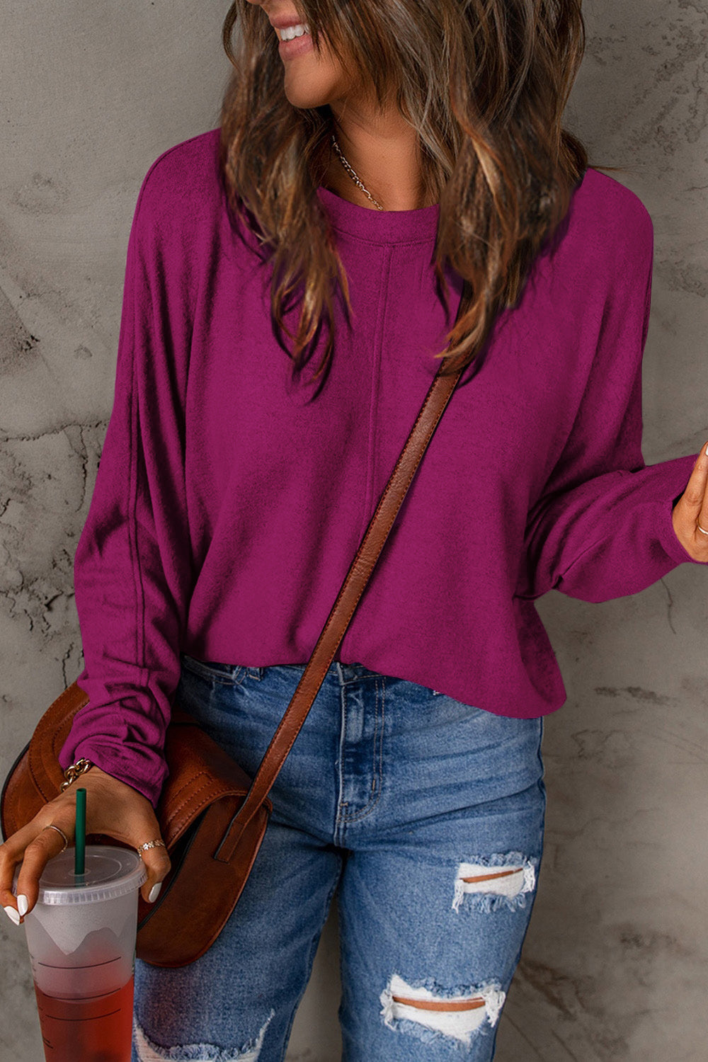 Double Take Full Size Round Neck Long Sleeve T-Shirt Magenta Apparel/Tops Double Take Outlets 2.20-3.30 Ship from USA TikTok Tops Trendsi USPS Walmart Walmart Apparel Trendsi https://www.cyberehub.com