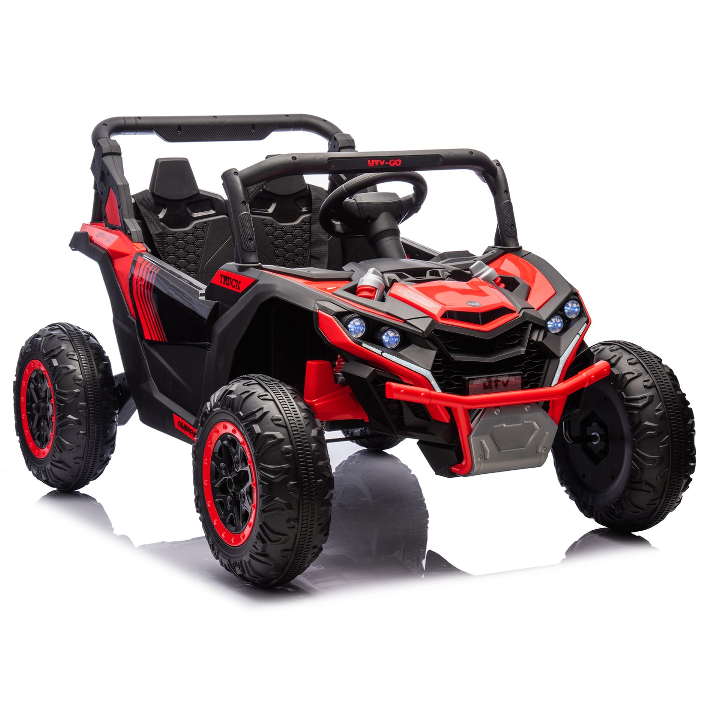 24V Two-Seater Kids Ride On UTV W/Parents Remote Control,Four-Wheel Suspension,Slow Start,Large wheel design,Anti-collision bar,Storage space,Music,USB,Bluetooth,Volume control,LED lights for Kids 3+. Giga Kids Toys Giga https://www.cyberehub.com