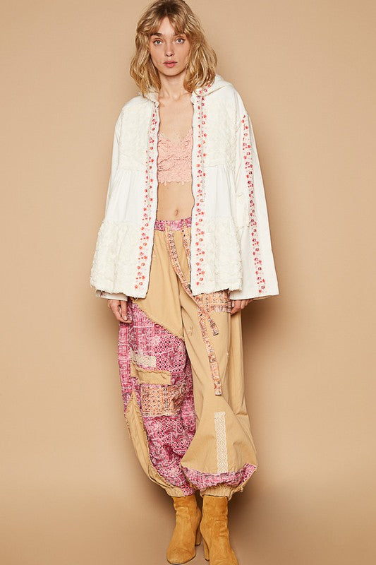 POL Embroidered Lace Patch Zip Up Hooded Jacket Apparel Apparel POL Ship from USA TikTok Trendsi Trendsi https://www.cyberehub.com