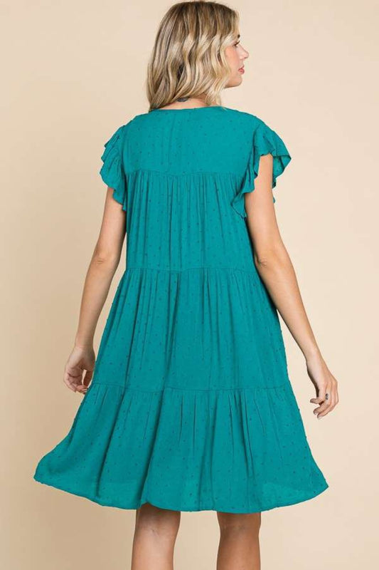 Culture Code Ruffle Cap Sleeve Tiered Dress Apparel/Dress Culture Code Dress Ship from USA TikTok Trendsi USPS Walmart Walmart Apparel Trendsi https://www.cyberehub.com