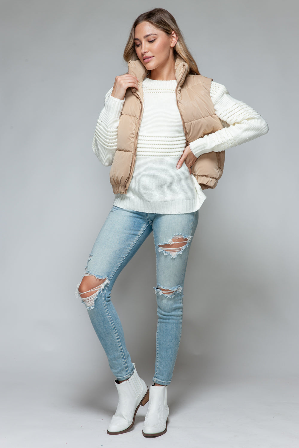 Snobbish Fine Fur Lining Quilted Vest Shirt Apparel Clothing Tops Ship from USA Shirts Snobbish USA Women Trendsi https://www.cyberehub.com