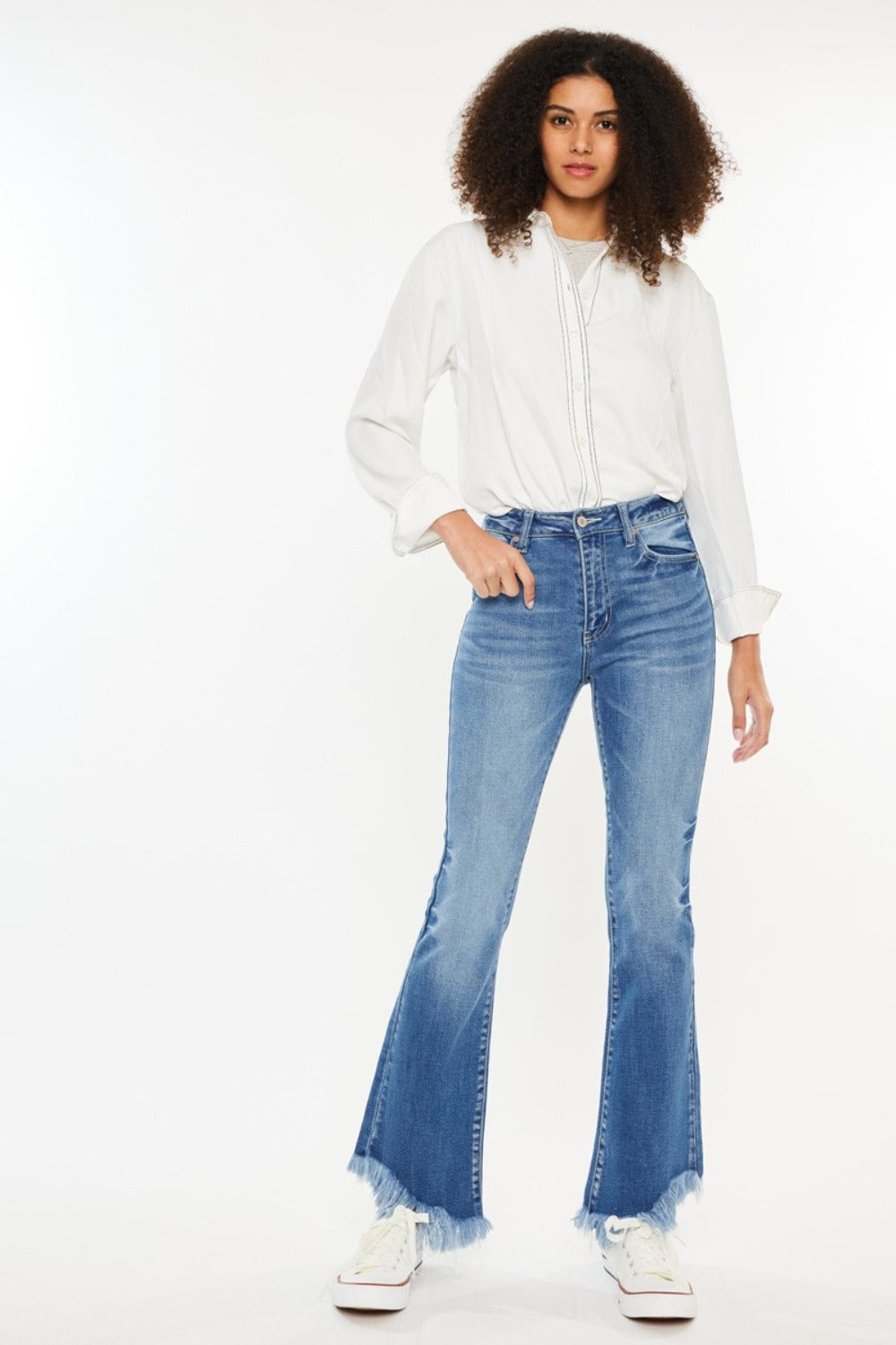 Kancan High Rise Frayed Hem Jeans Bottoms Bottoms Clothing Kancan Pants Ship from USA Women Trendsi https://www.cyberehub.com