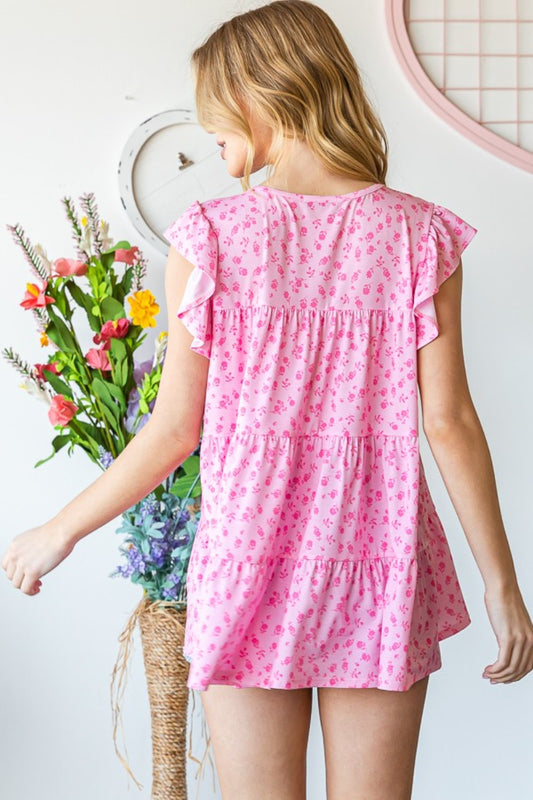 Heimish Full Size Floral Ruffled Tiered Top Apparel/Tops Heimish Ship from USA TikTok Tops Trendsi USPS Walmart Walmart Apparel Trendsi https://www.cyberehub.com