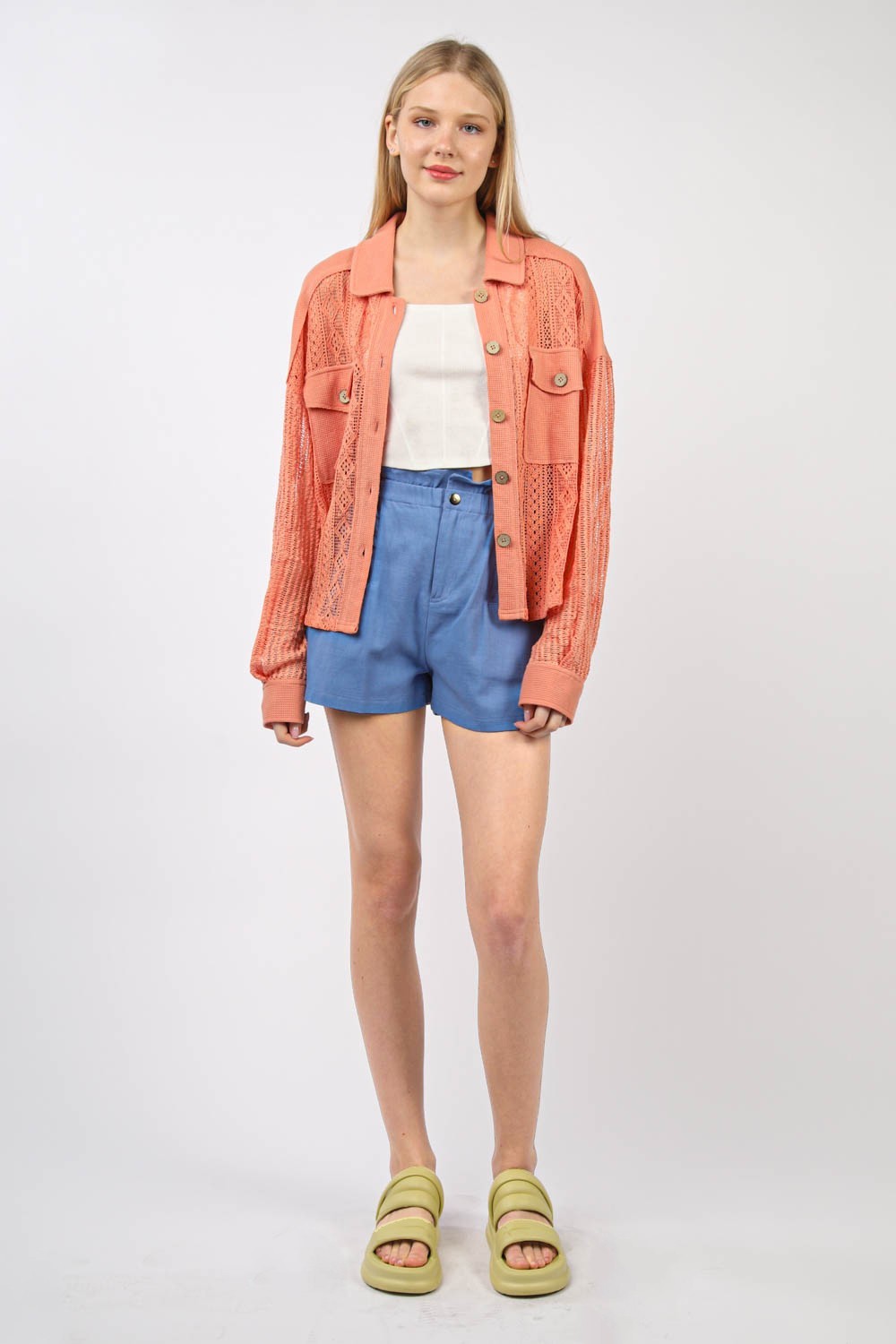 VERY J Button Up Long Sleeve Lace Shirt Tops/Jackets/Sweaters Clothing Tops Ship from USA TikTok Trendsi USPS VERY J Walmart Trendsi https://www.cyberehub.com
