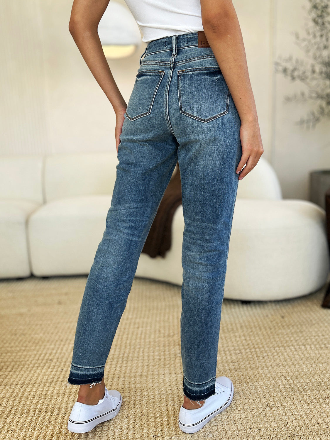 Judy Blue Full Size Mid Rise Rigid Magic Release Hem Jeans Bottoms Bottoms Clothing Judy Blue Ship from USA Women Trendsi https://www.cyberehub.com