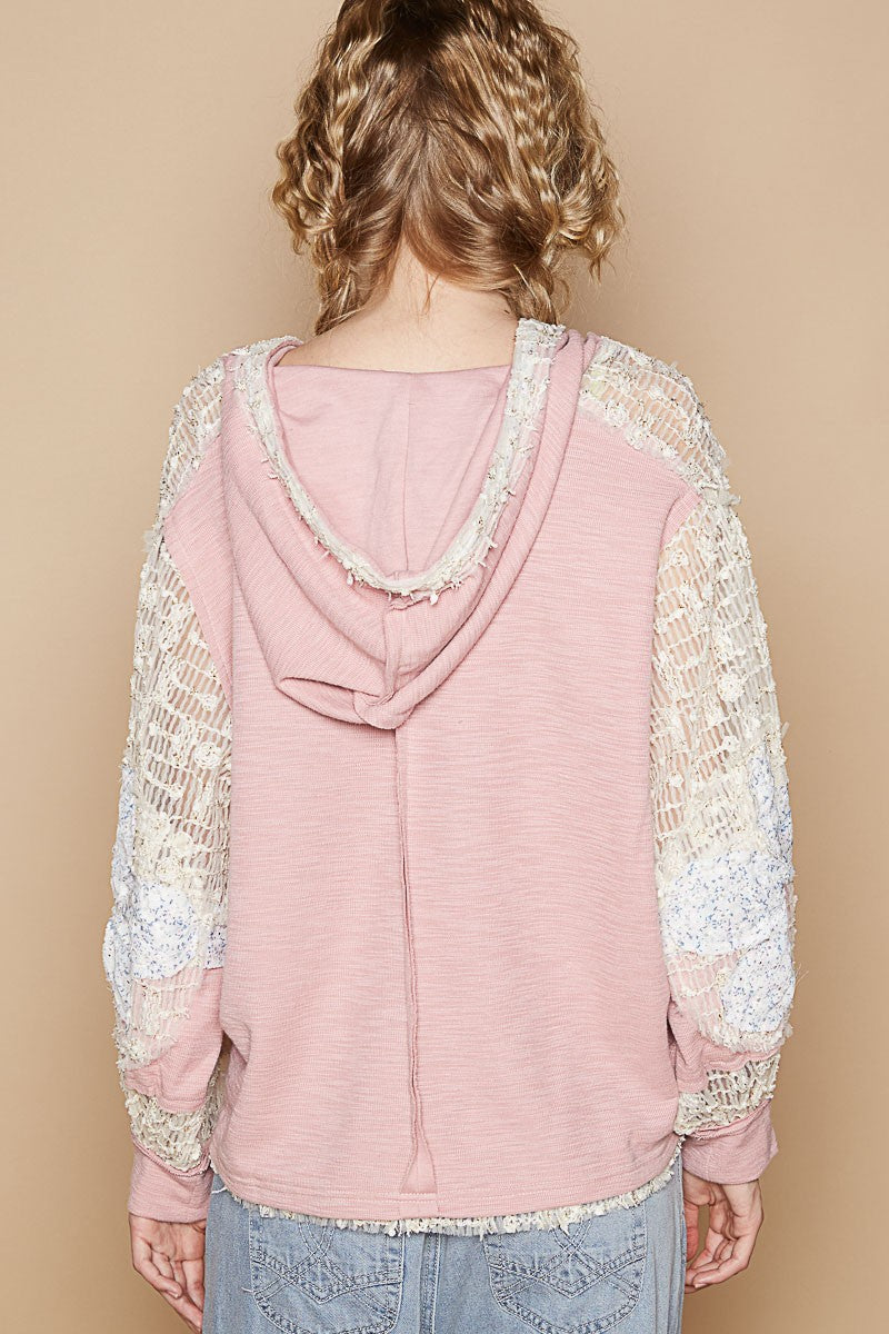 POL Star Patch Lace Long Sleeve Hooded Top Apparel/Tops POL Ship from USA TikTok Tops Trendsi USPS Walmart Walmart Apparel Trendsi https://www.cyberehub.com