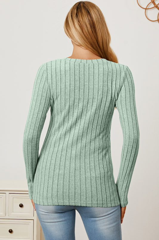 Basic Bae Full Size Ribbed V-Neck Long Sleeve T-Shirt Apparel/Tops Basic Bae Ship from USA TikTok Tops Trendsi USPS Walmart Walmart Apparel Trendsi https://www.cyberehub.com